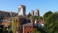 View over York Minster from the city walls, Northern England