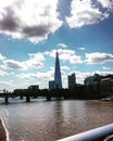 The shard and the river Themse in London. Royalty Free Stock Photo