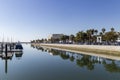 View over the central promenade in Ayamonte, Spain.