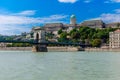 View over the Chain Bridge, Buda Castle and Danube river from Budapest, the capital of Hungary