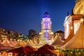 View over the Christmas Market on the Gendarmenmarkt in Berlin, Germany