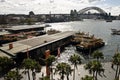 View over Circular Quay to harbour bridge Royalty Free Stock Photo