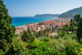 View over the city of Alassio Royalty Free Stock Photo