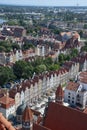 View over the city of Gdansk, Poland Royalty Free Stock Photo