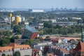 View over the city of Gdansk, Poland Royalty Free Stock Photo