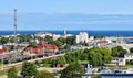 View over the city Rostock WarnemÃÂ¼nde in Germany Royalty Free Stock Photo