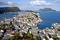 View over the city of Ãâ¦lesund, Norway Royalty Free Stock Photo