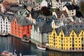 View over the city of Ãâ¦lesund, Norway Royalty Free Stock Photo