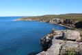 View over cliff face in Jervis Bay National Park, Australia Royalty Free Stock Photo