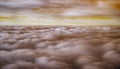 View over the clouds, infrared filter Royalty Free Stock Photo