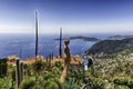 View over the coastline of the French Riviera, Eze, France Royalty Free Stock Photo