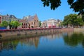 View over court pond to the Prisoner`s Gate and the Prince William V Gallery, The Hague, Netherlands Royalty Free Stock Photo