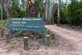 View over Davidson Whaling Station Historic Site carpark, a heritage-listed former whaling station built in 1896 at Edrom, Bega Royalty Free Stock Photo