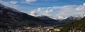 View over Davos-Platz Switzerland, home of World economic forum, WEF