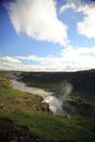 View over Dettifoss waterfall