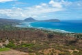 view over Diamond head mountain in Oahu island Royalty Free Stock Photo