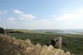 View over Dorset coast, Abbotsbury gardens Royalty Free Stock Photo