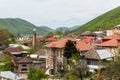 View over downtown area of Sheki town in Azerbaijan