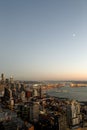 A View Over Elliott bay and Seattle Urban Downtown City Skyline Buildings Waterfront Royalty Free Stock Photo