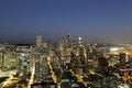 A View Over Elliott bay and Seattle Urban Downtown City Skyline Buildings Waterfront Royalty Free Stock Photo