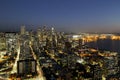 A View Over Elliott bay and Seattle Urban Downtown City Skyline Buildings Waterfront