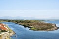 Etang de Leucate lagoon, in Leucate, France Royalty Free Stock Photo