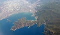 View over Fethiye town on the Mediterranean coast of Turkey Royalty Free Stock Photo