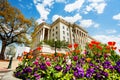 View over flowers United States Congress library Royalty Free Stock Photo