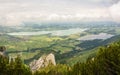 View over Forggensee and Bannwaldsee lakes in Bavaria, Germany Royalty Free Stock Photo