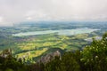 View over Forggensee lake located north of Fussen in the district of Ostallgau in Bavaria, Germany Royalty Free Stock Photo