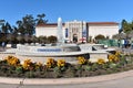 View over fountain and museum at Balboa Park, San Diego Royalty Free Stock Photo