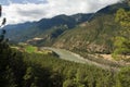 View over the Fraser River and upper Fraser Canyon Royalty Free Stock Photo