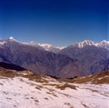 View over the Garhwal mountain range in Auli