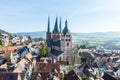 View over Gelnhausen with the Marienkirche