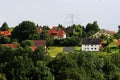View over german village in summer Royalty Free Stock Photo