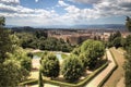 View over Giardino di Boboli in Florence, Italy