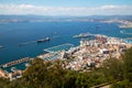 View over Gibraltar and Algeciras Royalty Free Stock Photo