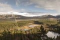 View over Glen Feshie and the Cairngorms in Scotland.