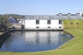 View over the Glenfiddich whisky distillery in the Speyside Royalty Free Stock Photo