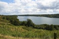 View over Hald Lake from Dollerup Hills in Denmark Royalty Free Stock Photo