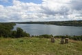 View over Hald Lake from Dollerup Hills in Denmark Royalty Free Stock Photo