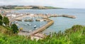 View over the harbour in Stonehaven, Scotland Royalty Free Stock Photo