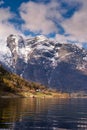 View over the Hardangerfjord near Eidfjord Royalty Free Stock Photo