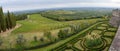 View over the hills from the Brolio Castle Royalty Free Stock Photo