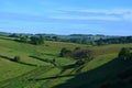 View over hills and rural green fields Royalty Free Stock Photo