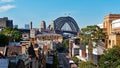 View Over Rocks Precinct to the Sydney harbour Bridge, Australia Royalty Free Stock Photo