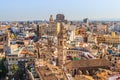 View over the historic old town of Valencia, Spain Royalty Free Stock Photo