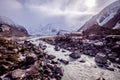 View over Hooker Valley in Aoraki mount cook national park New Zealand Royalty Free Stock Photo