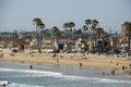 View over houses and beach of Newport Beach, Orange County - California Royalty Free Stock Photo