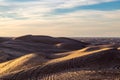 A view over the Imperial Sand Dunes in California, on a sunny day Royalty Free Stock Photo